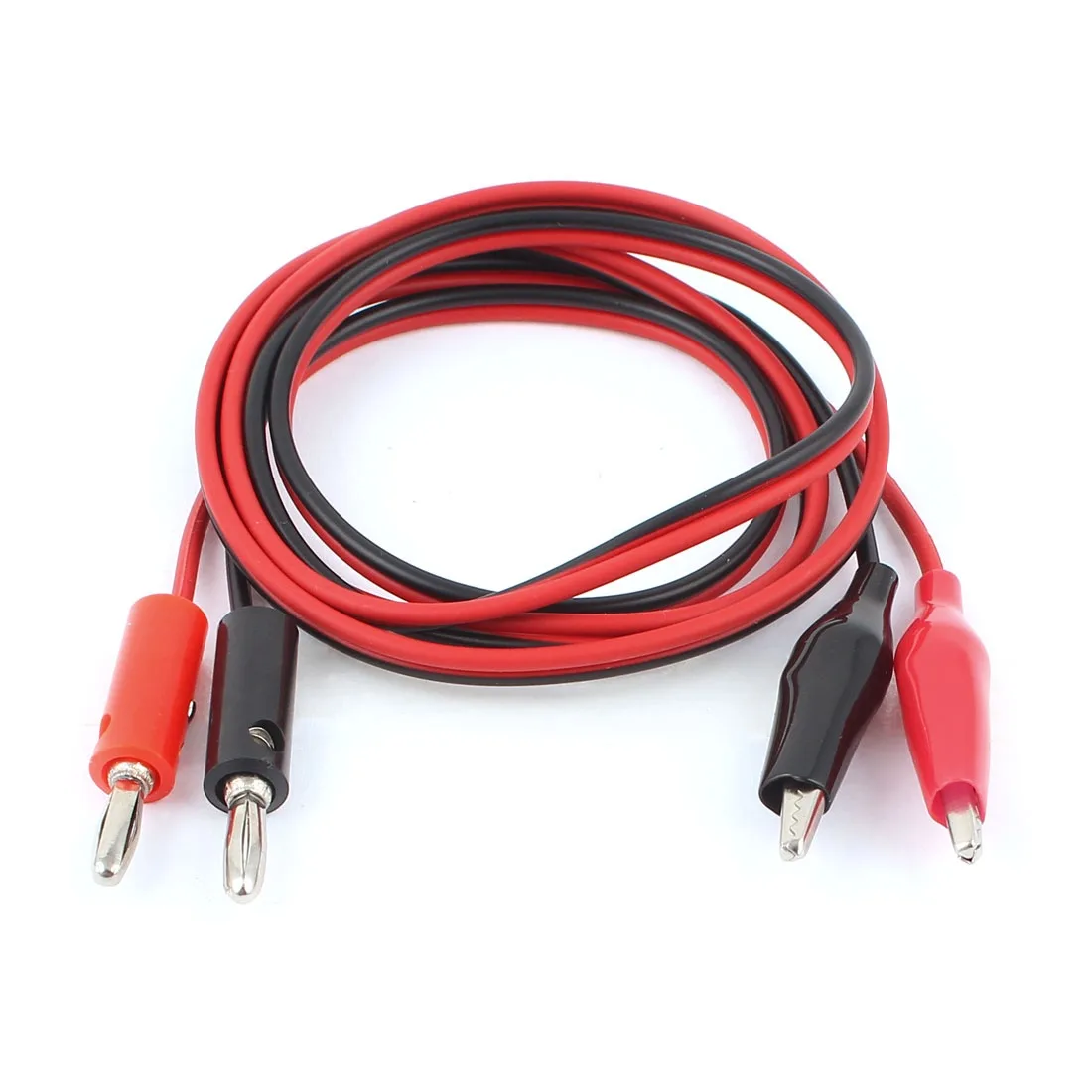 Unique-Bargains Unique-Bargains Alligator Clip to Banana Plug Probe Cable Pair 1M Red Black — product photo