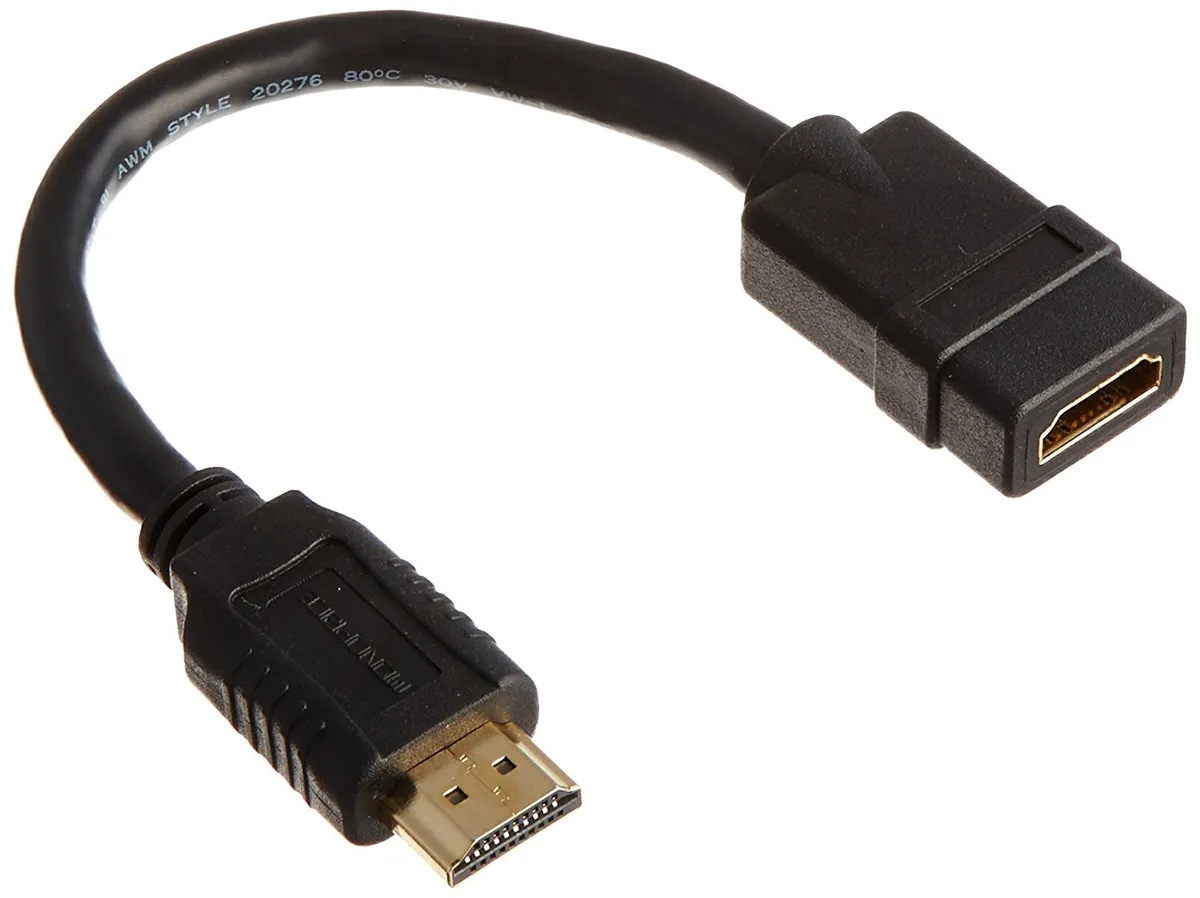 iMBAPrice iMBAPrice HDMI Pigtail Extender Cable 8inch 28AWG High Speed Male to Female Port Saver — product photo