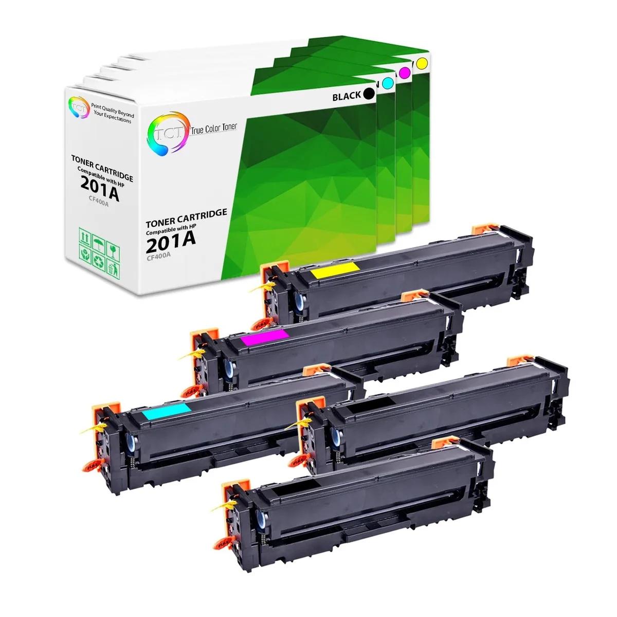 True Color Toner True Color Toner 201A 5 Pack Toner Cartridge 4 Colors — product photo