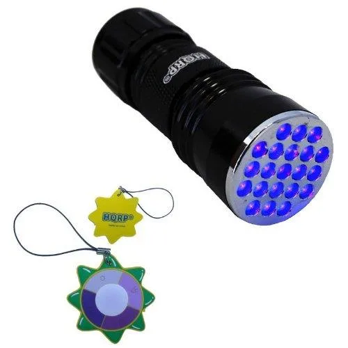 HQRP HQRP 21 LED UV Flashlight 380-385 nm with UV Meter — product photo