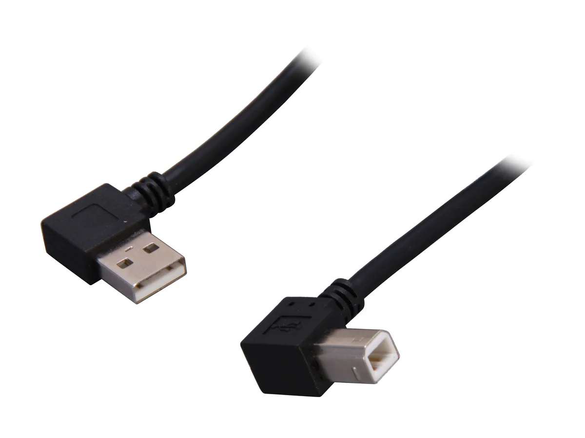 STARTECH STARTECH USB2HAB2RA3 USB 2.0 A Right Angle to B Right Angle cable 91cm — product photo
