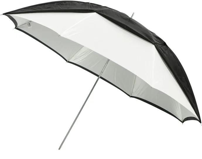 Westcott Westcott 60" Optical White Satin Convertible Umbrella with Removable Black Cover — product photo