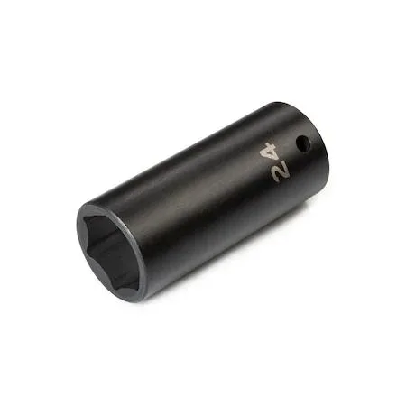 TEKTON 1/2 inch drive 24 mm deep impact socket with laser and stamped size markings