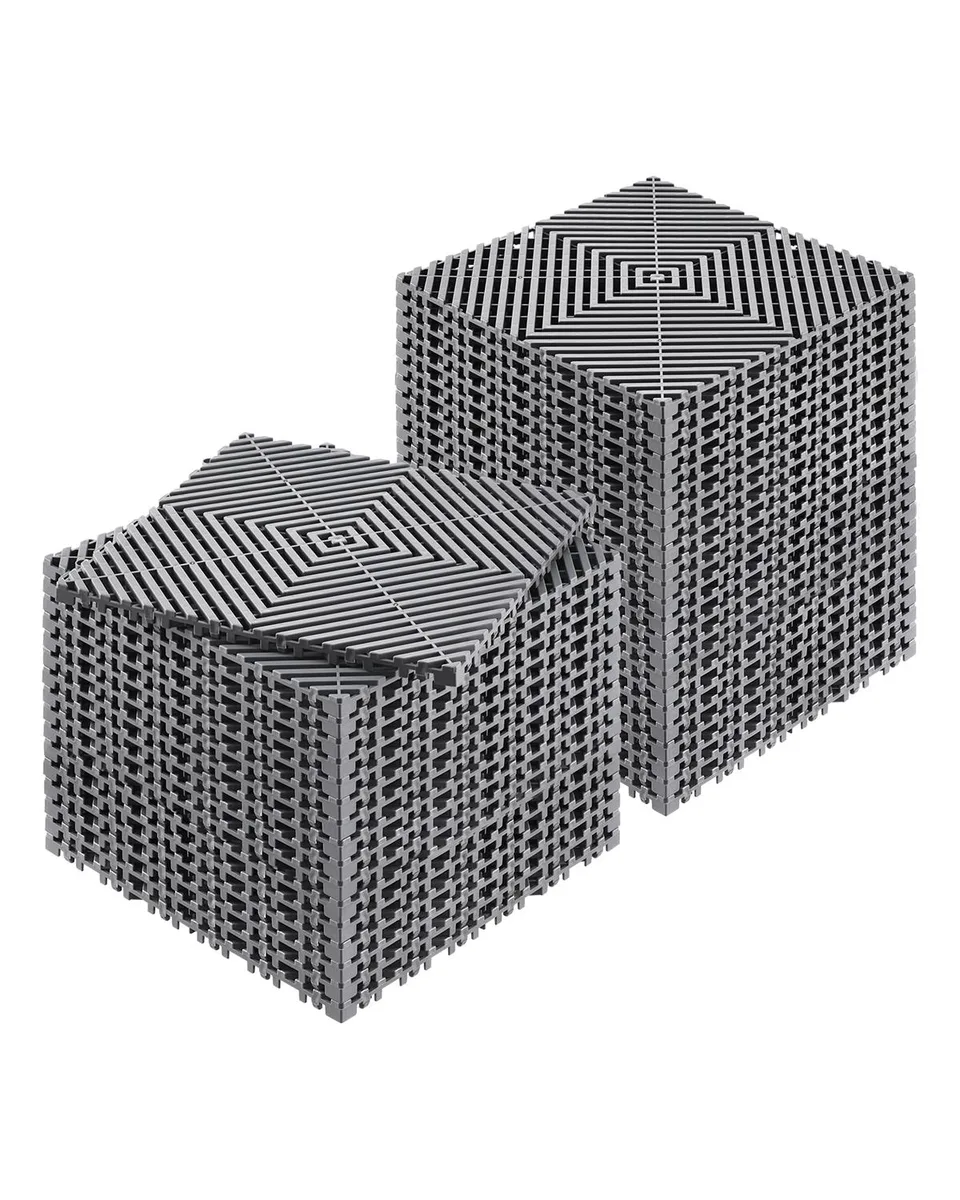 VEVOR VEVOR GS-30*30*1.5-G Interlocking Drainage Mat 12 x 12 in 40 Pcs Gray — product photo