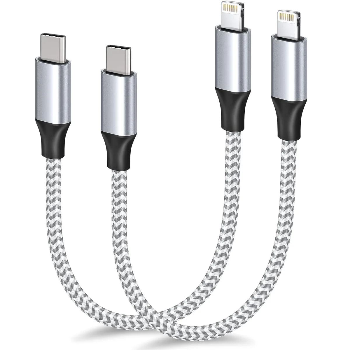 Belkin FS-CTL0107 1 ft USB-C to Lightning cable 2-pack MFi C94 30 W 480 Mbps orange — product photo