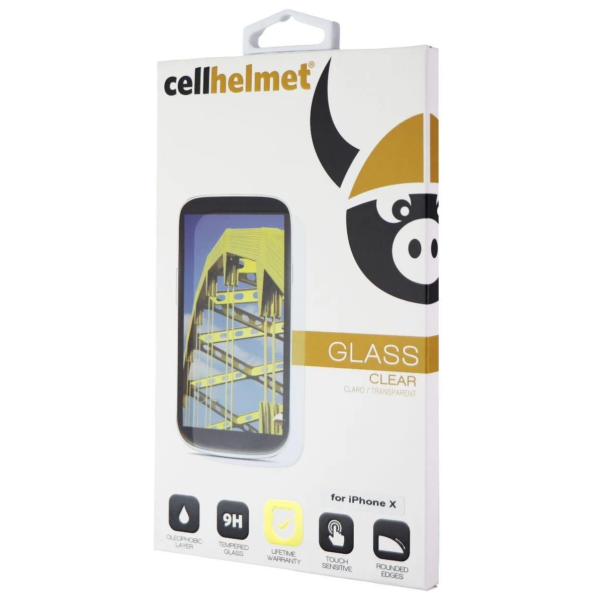 CellHelmet CellHelmet Tempered Glass Screen Protector for iPhone Xs/X - Clear — product photo