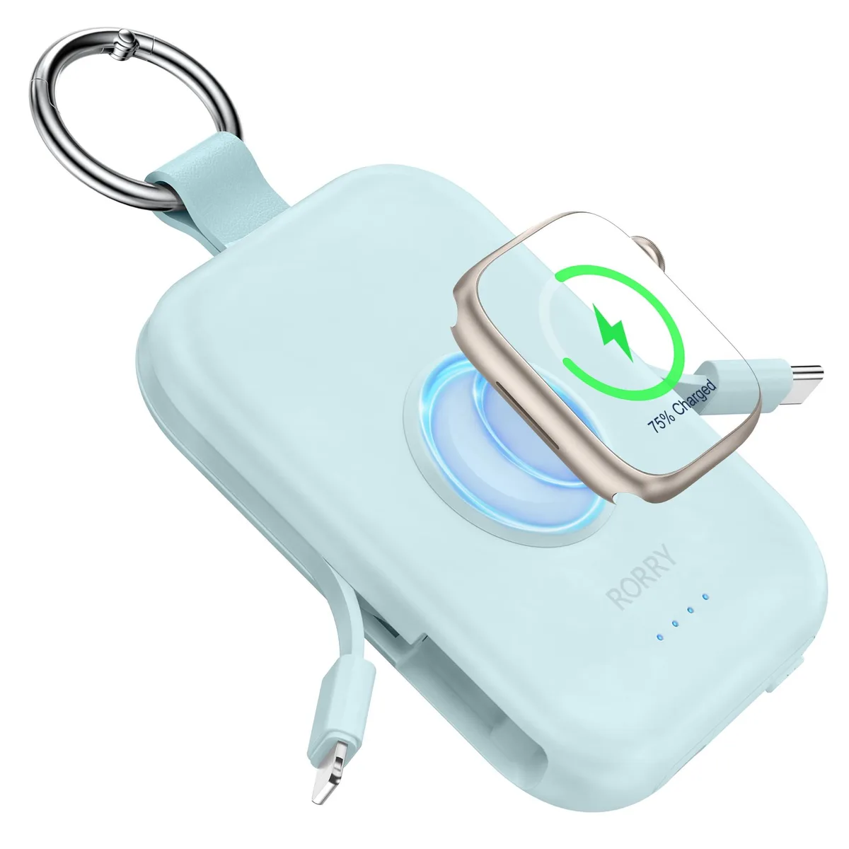 RORRY D2 5000mAh Power Bank Blue — product photo