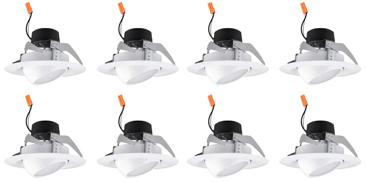 Hubbell Incorporated Hubbell LiteBox LBEB4A6L35K9 WH 4" LED Eyeball Downlight 3500K 630lm 9.5W Dimmable — product photo