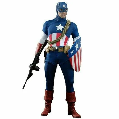 Hot Toys Hot Toys MMS205 Captain America Star Spangled Man Version action figure — product photo