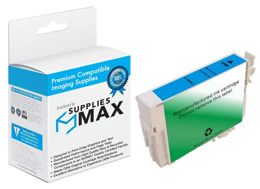 SuppliesMax SuppliesMax Remanufactured Cyan Inkjet Cartridge T098220 (No. 98) — product photo