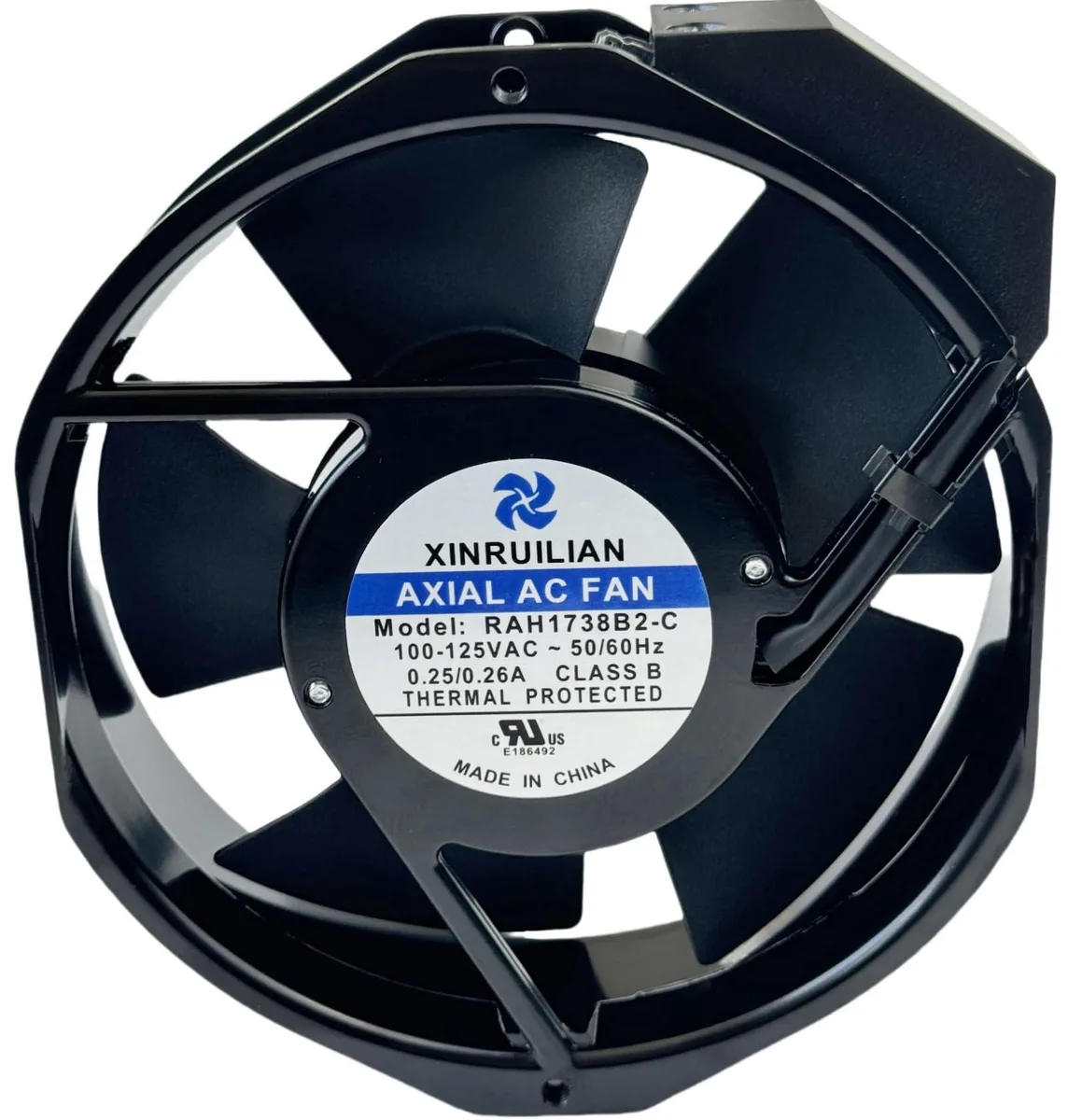 Vszerda Vszerda RAH1738B2-C case fan 172x150x38mm 100-125VAC 0.25/0.26A 50/60Hz 2-pin BTH — product photo