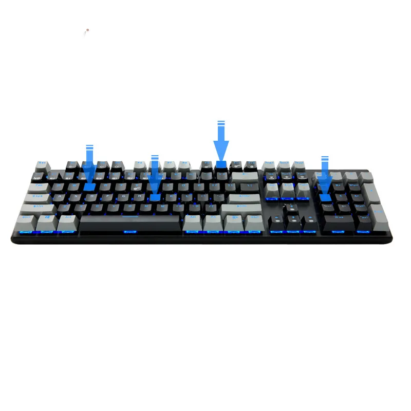 Corn Electronics Corn Electronics GK706 Mechanical Gaming Keyboard Blue Switch Black Grey 104 Keys — product photo
