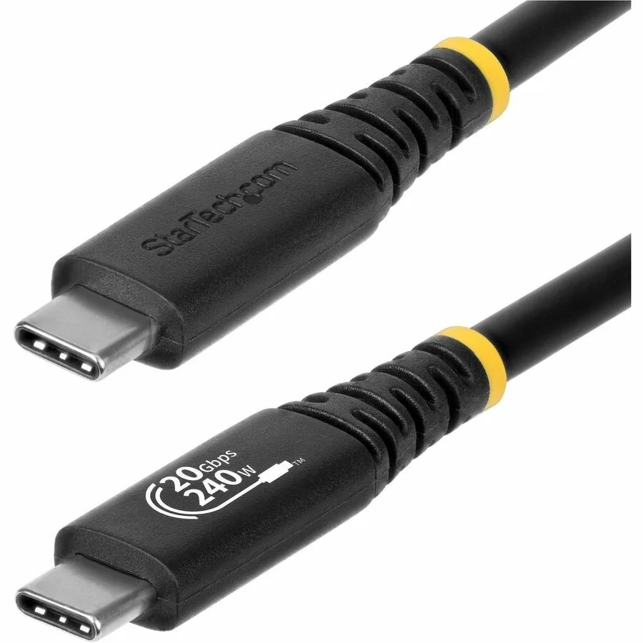 STARTECH STARTECH CC6FT20GUSB4TP 6 ft 1.8m USB4 20Gbps 240W USB-C cable — product photo