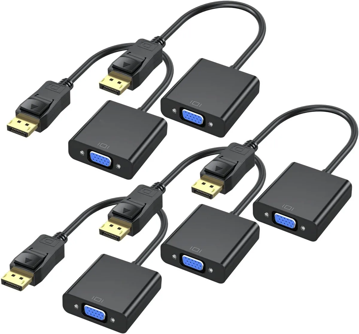 Corn Electronics Corn Electronics DisplayPort to VGA adapter 9.8" 5-pack — product photo