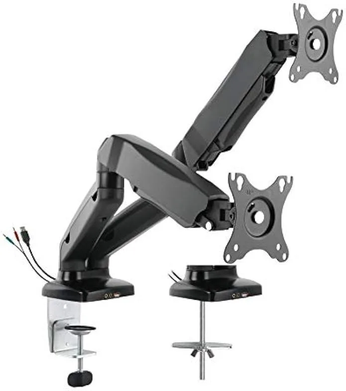 TAURKENAM TAURKENAM Dual Monitor Arm 13-27 in USB 2.0 Audio Black — product photo