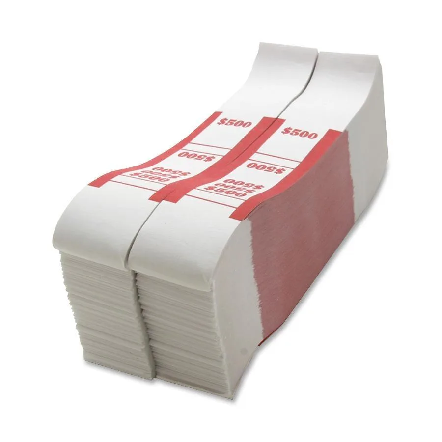 Sparco Products Sparco Products BS500WK Cash Handling $500 Bill Strap 1000/Box — product photo
