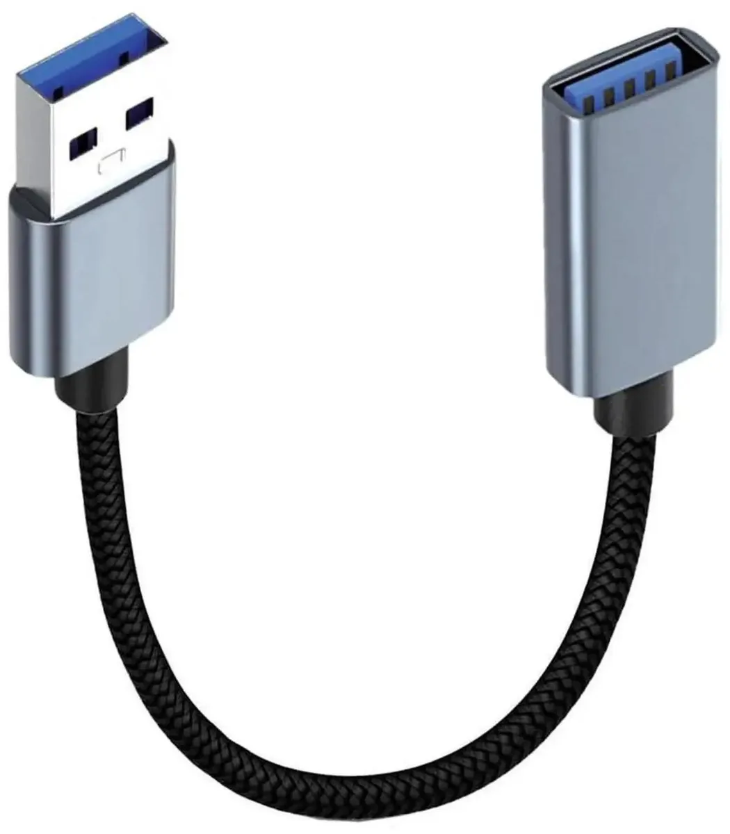 SMUGDESK SMUGDESK USB 3.0 Type-A Male to Female Extension Cable .98ft Silver 5Gbps Transfer USB-A Peripherals — product photo