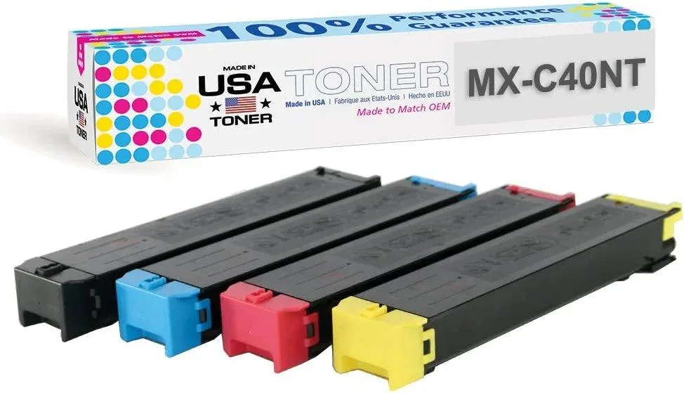 MADE IN USA TONER MADE IN USA TONER Compatible for Sharp MX-C311/312/400/401/402 (CMYK, 4 Pack) — product photo