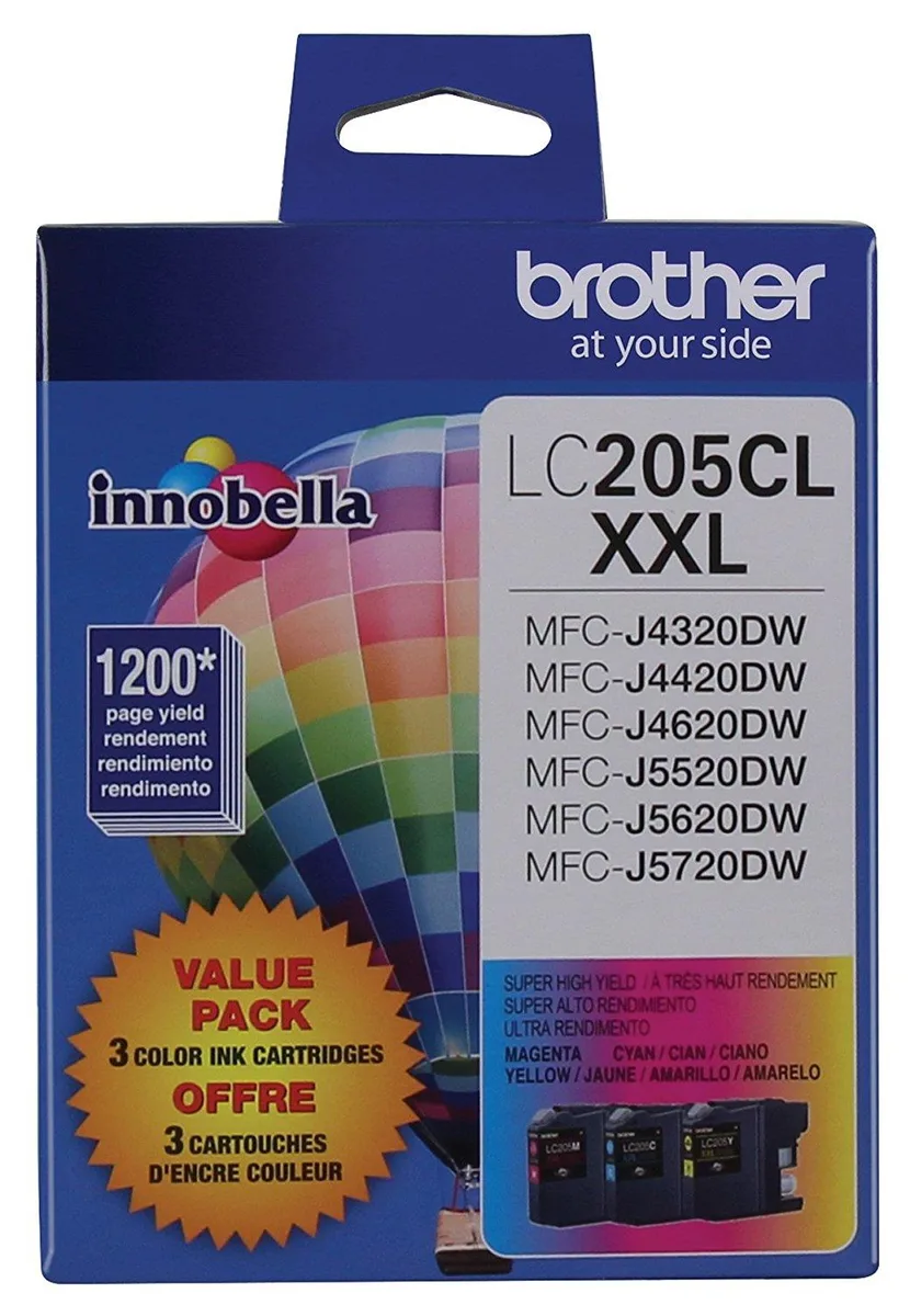 Brother Brother LC2053PKS Super High Yield Color Ink Cartridges 3 Pack — product photo