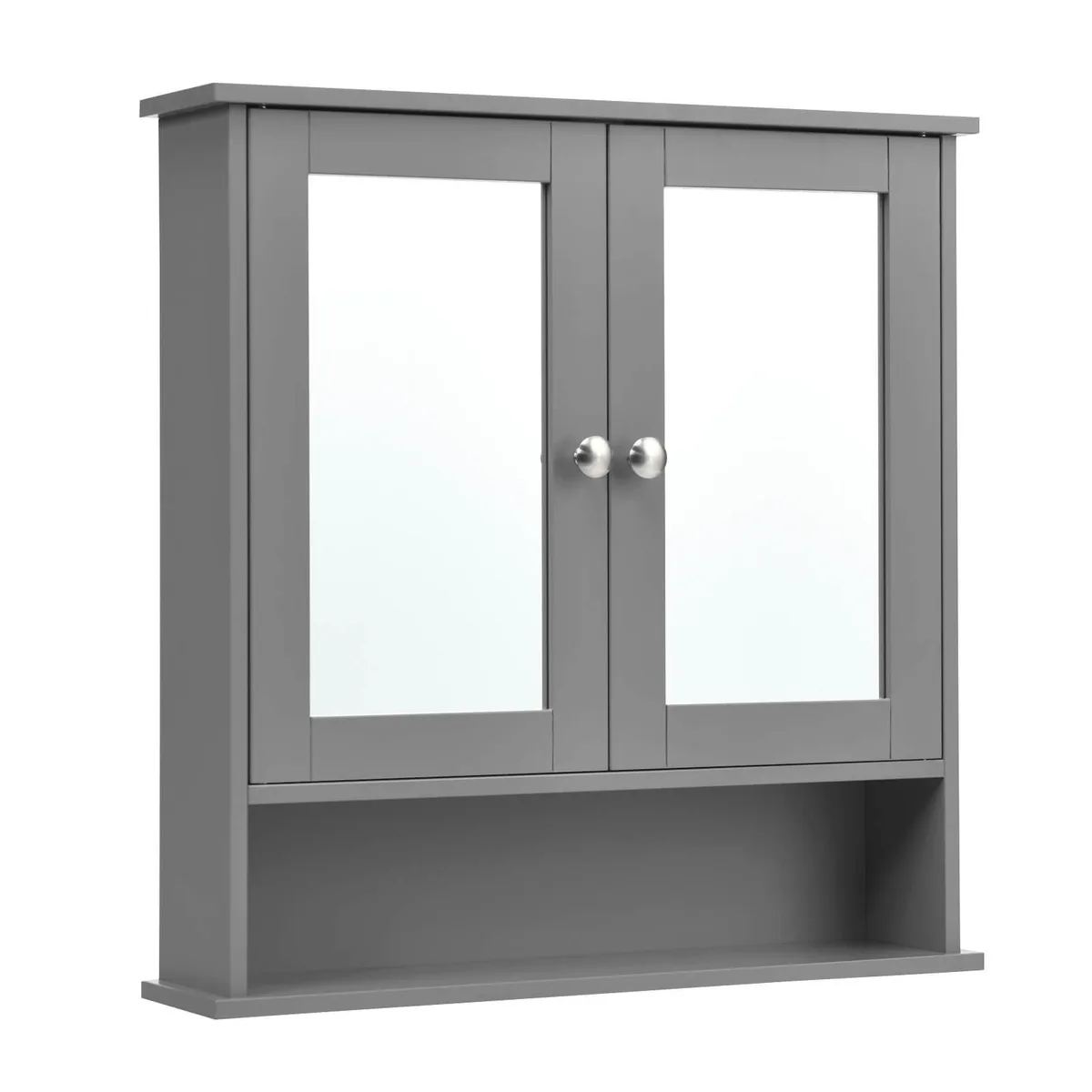SlickBlue SlickBlue Bathroom Wall Mount Mirror Cabinet Organizer Gray 22 x 5 x 23 in — product photo