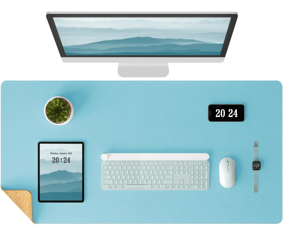  Keychron Cork Pad Blue Topaz Small 25.6"x13.7" Desk Mat — product photo