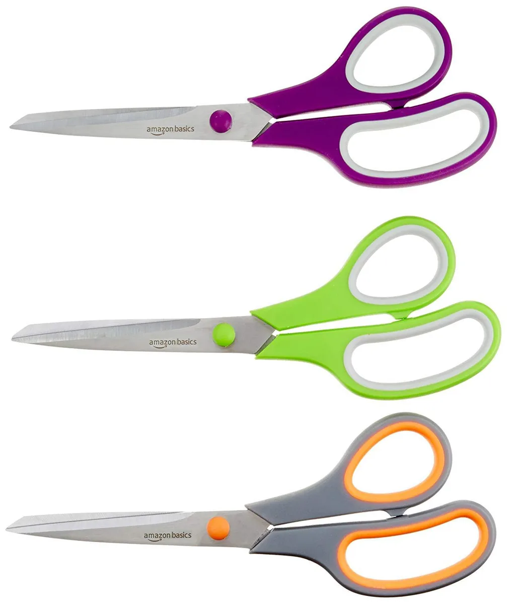 Amazon Basics SCR002 Stainless Steel Scissors 3-Pack 24 cm — product photo