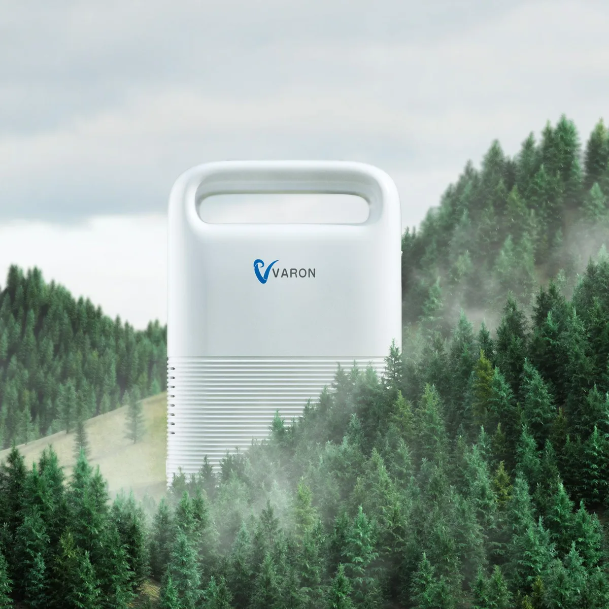 White portable oxygen concentrator 2.2kg with adjustable backpack straps and battery pack