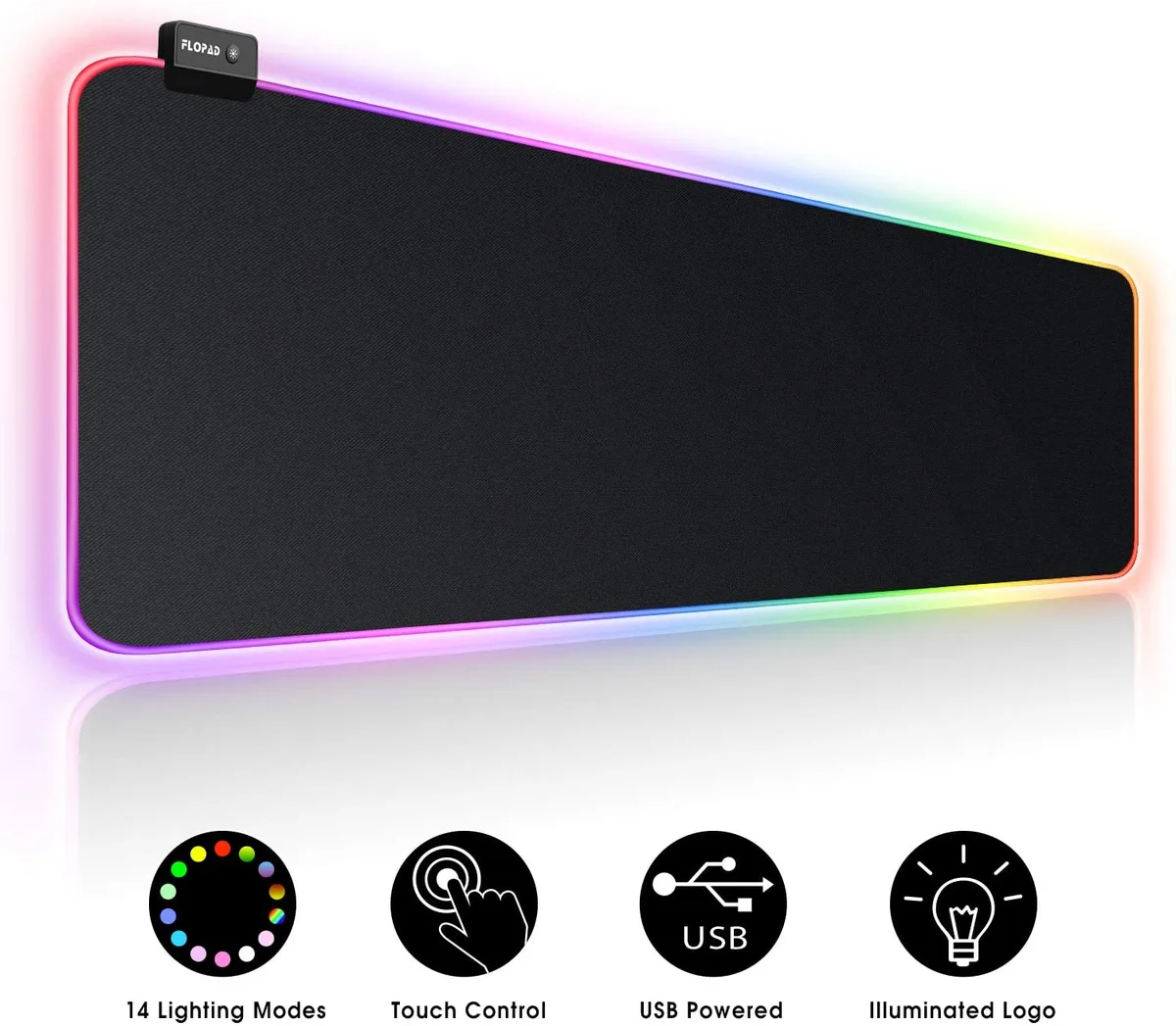 Campeon Campeon RGB Soft Gaming Mouse Pad Large 31.5 x 11.8 inches 14 Lighting Modes — product photo