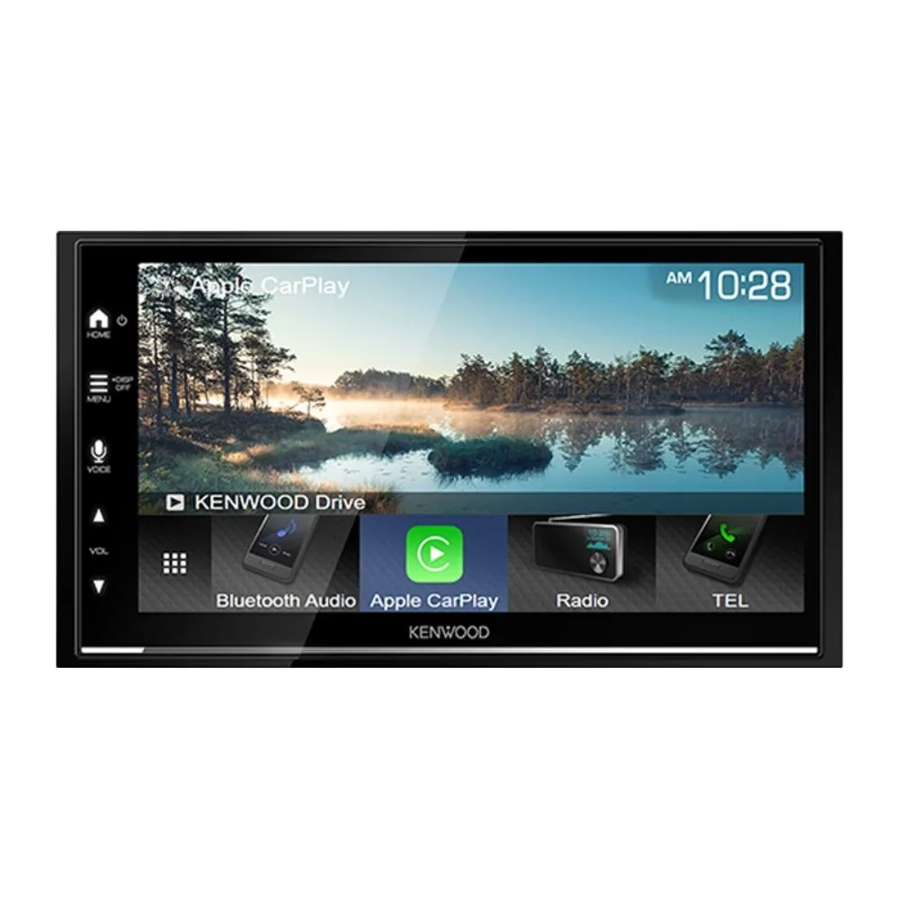 KENWOOD KENWOOD DMX8709S 6.8" multimedia receiver with CMOS-230LP backup camera and license plate mount — product photo