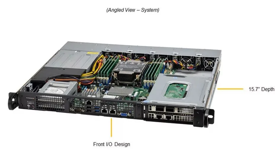 Supermicro Supermicro SYS-110P-FRN2T-02-G1 rack server Xeon 4310 12-core 64GB DDR4 480GB NVMe 480GB SATA — product photo