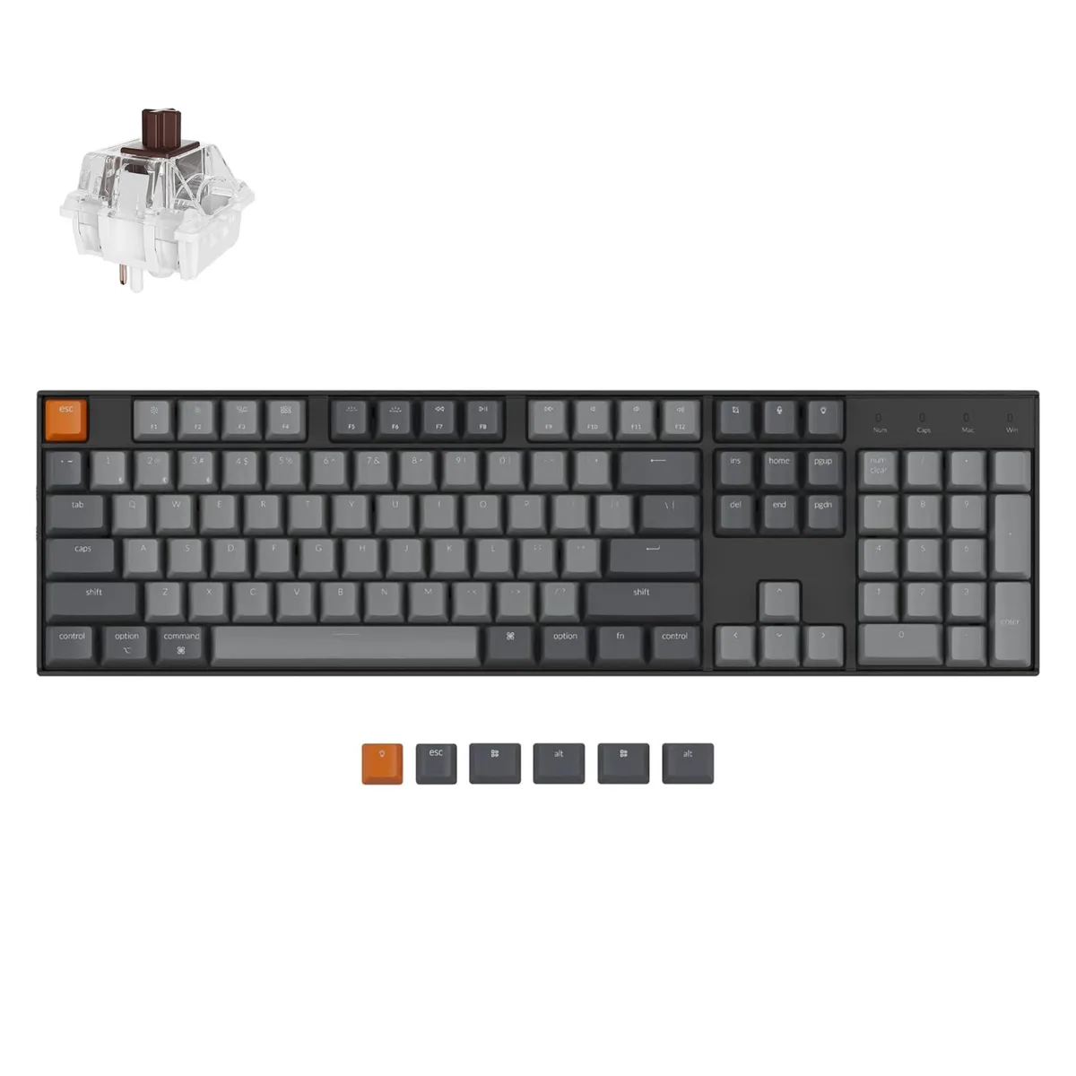 Keychron K10 104-Key Mechanical Keyboard White LED Bluetooth 5.1 — product photo