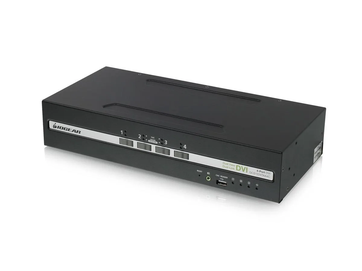 IOGEAR IOGEAR GCS1224TAA4C 4-Port Dual View DVI Secure KVM Switch — product photo