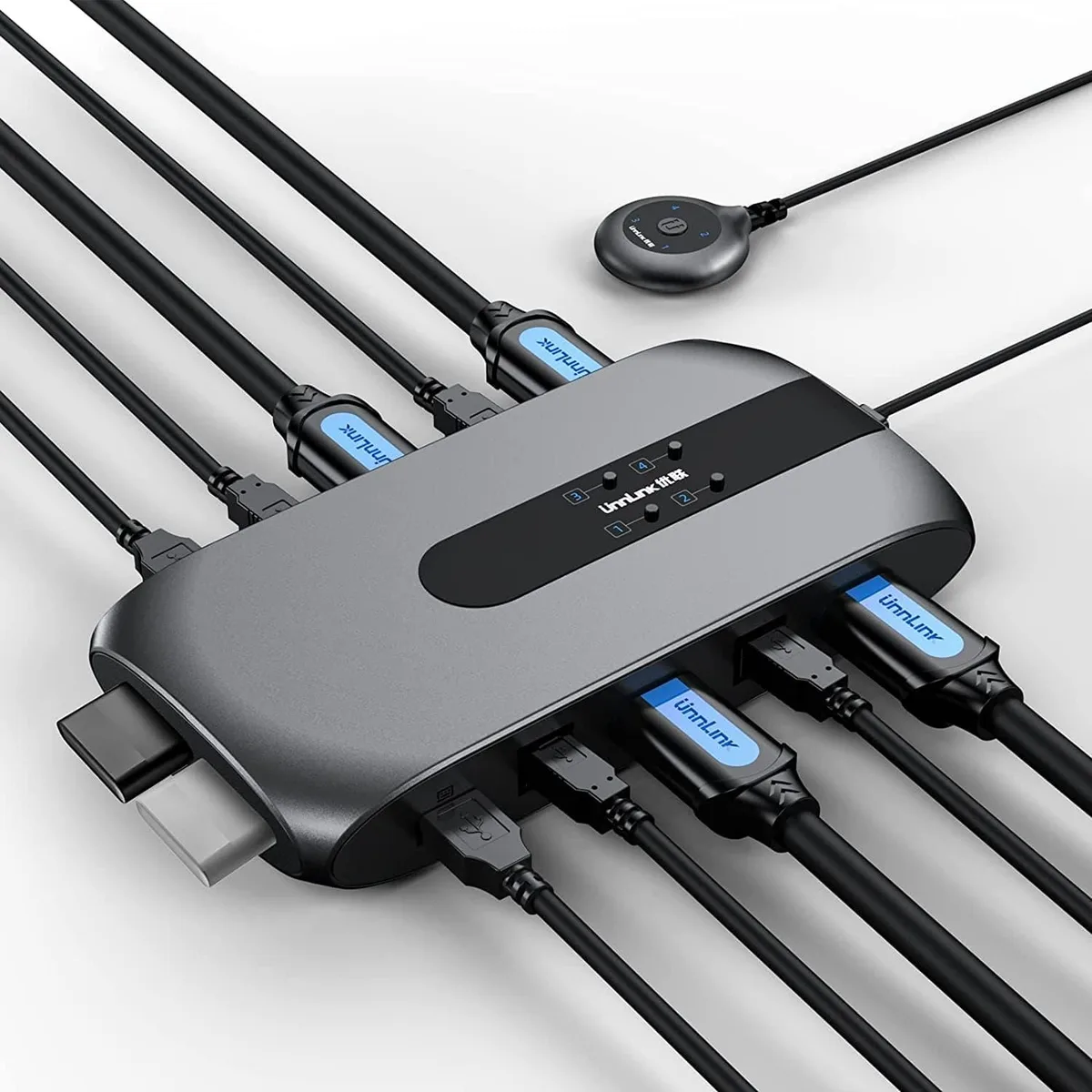WRIARICH WRIARICH 4 Port HDMI USB KVM Switch 3840x2160 30Hz — product photo