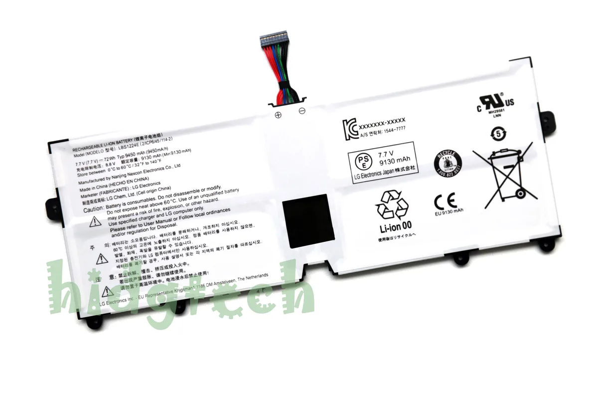 Beisite Beisite LBS1224E laptop battery 72W 7.7V for Gram 2018 13Z980 14Z980 15Z980 17Z990 — product photo
