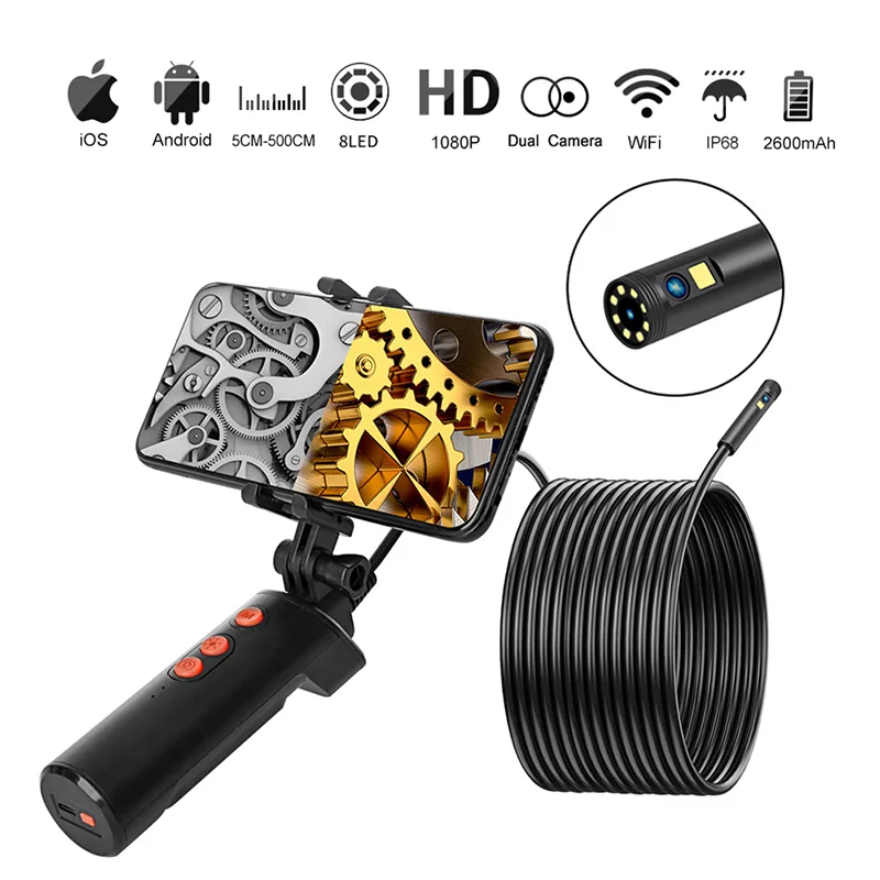 ECbidbuy ECbidbuy F280 8mm 10m Dual 1080P IP68 WiFi Borescope — product photo