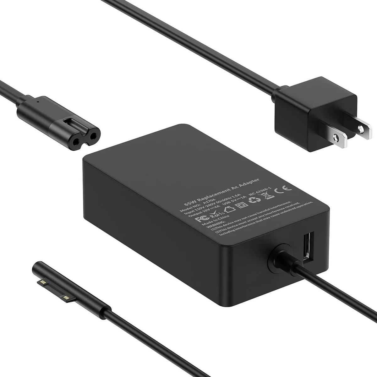  Ptioatns 1706 65W 15V 4A magnetic laptop charger — product photo