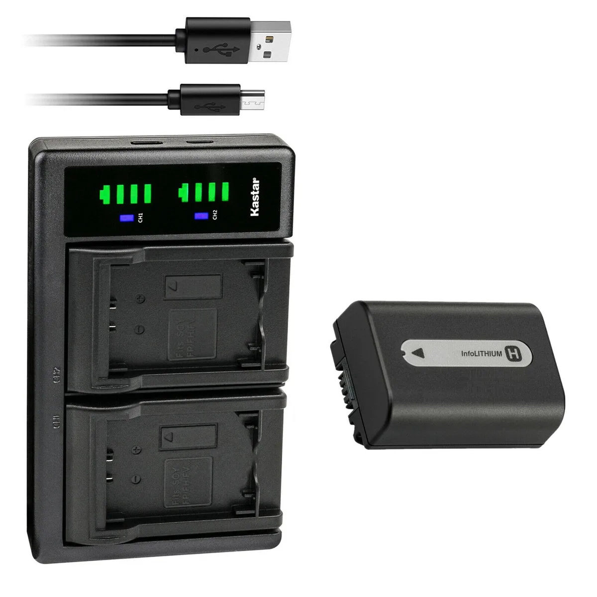 Kastar Kastar NP-FH50 1200mAh Battery with LTD2 USB Charger — product photo