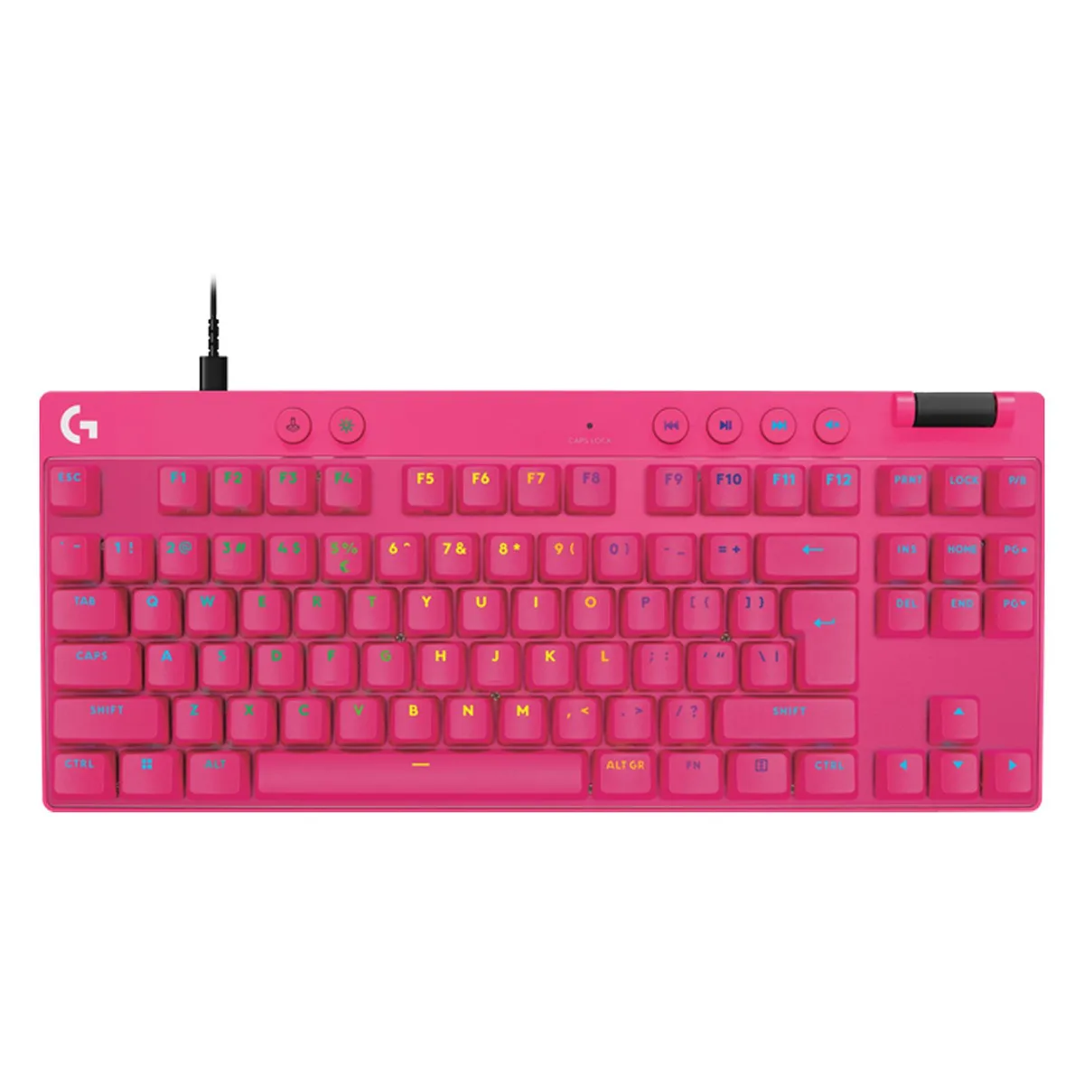 Logitech Logitech G PRO X TKL RAPID 87-key Magnetic Analog Gaming Keyboard PINK — product photo