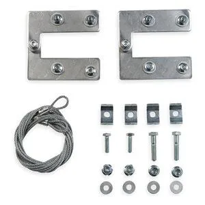 Dayton 4HX79 hinge kit for 30 in square base, galvanized steel components