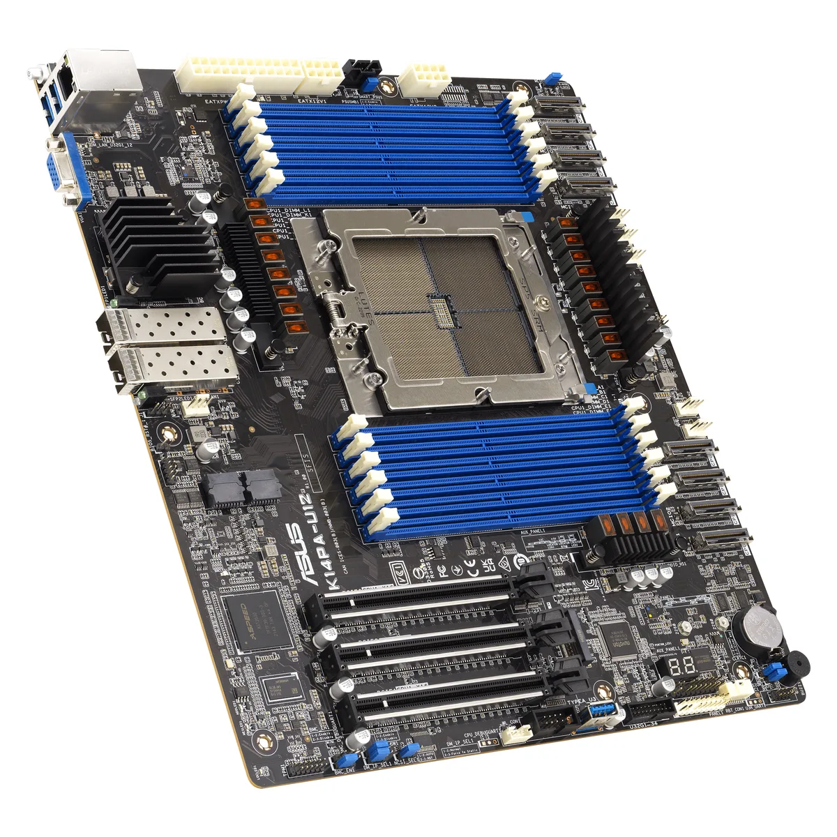 ASUS ASUS K14PA-U12 Server Motherboard EPYC 9004 128C DDR5 25GbE 16 NVMe ASMB11-iKVM — product photo