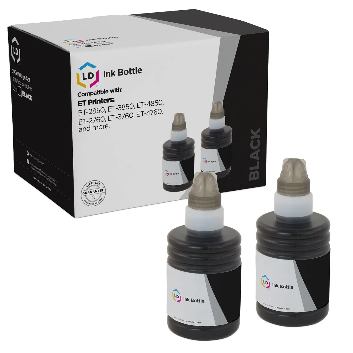 LD Products LD Products Epson 502 T502120-S Black Ink Bottle 2-Pack 7500 Pages — product photo