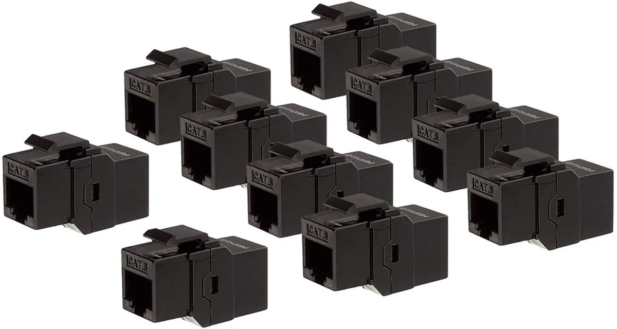 iMBAPrice iMBAPrice RJ45 CAT.6 Keystone Coupler Black 10 Pack — product photo