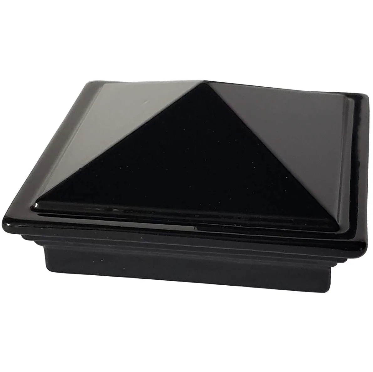 Decorex Hardware Decorex Hardware 2" x 2" Aluminium Pyramid Post Cap Black Pressure Fit — product photo