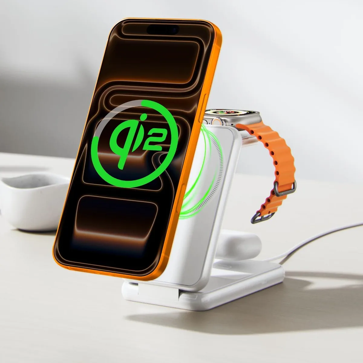 FLEANE FLEANE 3 in 1 Foldable Wireless Charger for iPhone 17 16 15 14 13 12 11 X — product photo