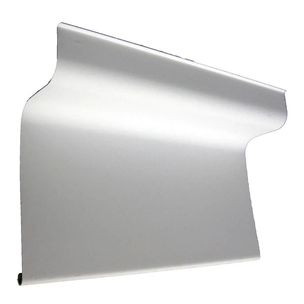 White rigid PVC basin guard, rectangular panel 22 5/8 by 36 inches