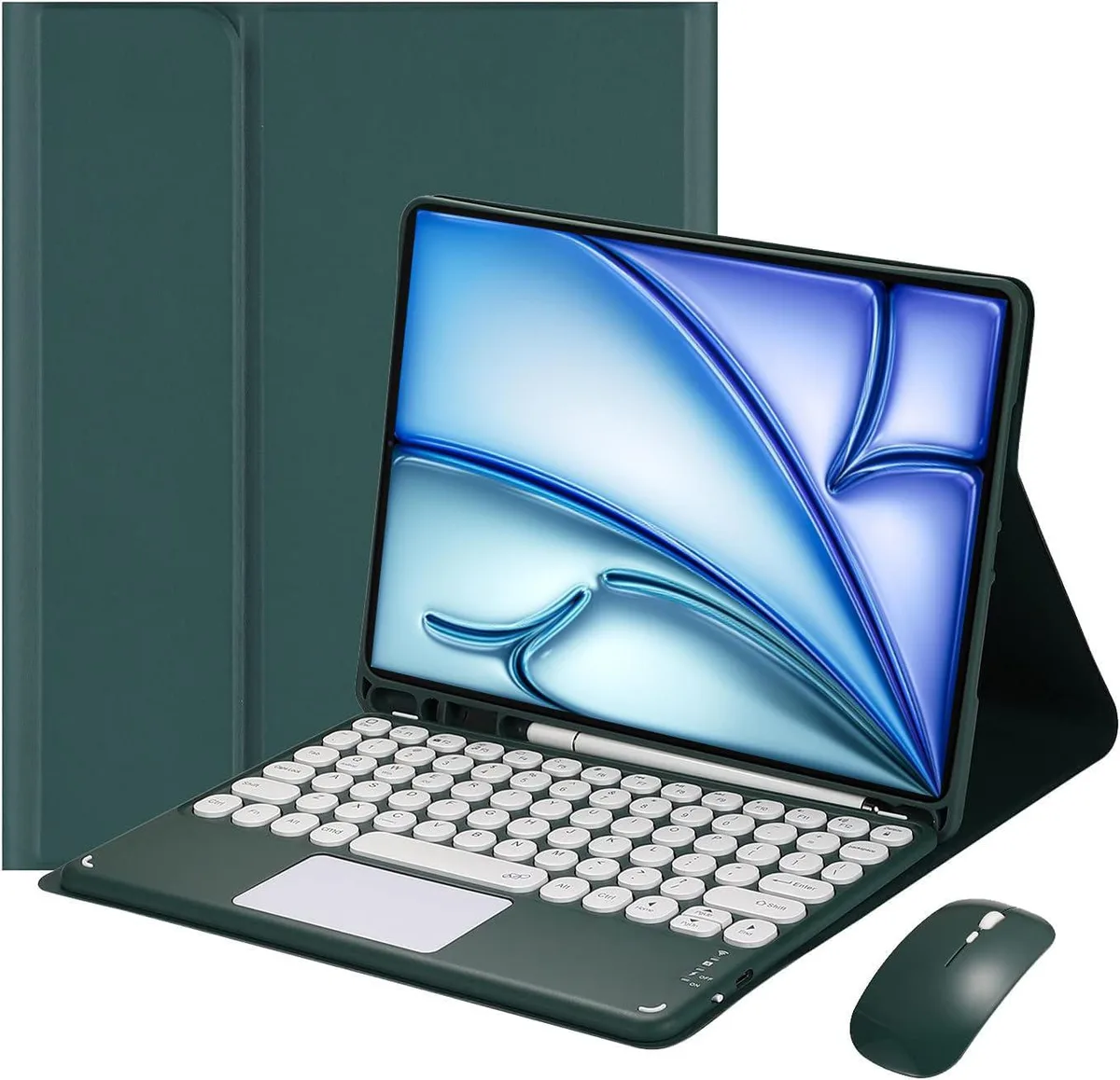 Timoom Timoom Keyboard Case with Mouse for iPad Air 11" 2025/2024 10.9" 2022/2020 Dark Green — product photo