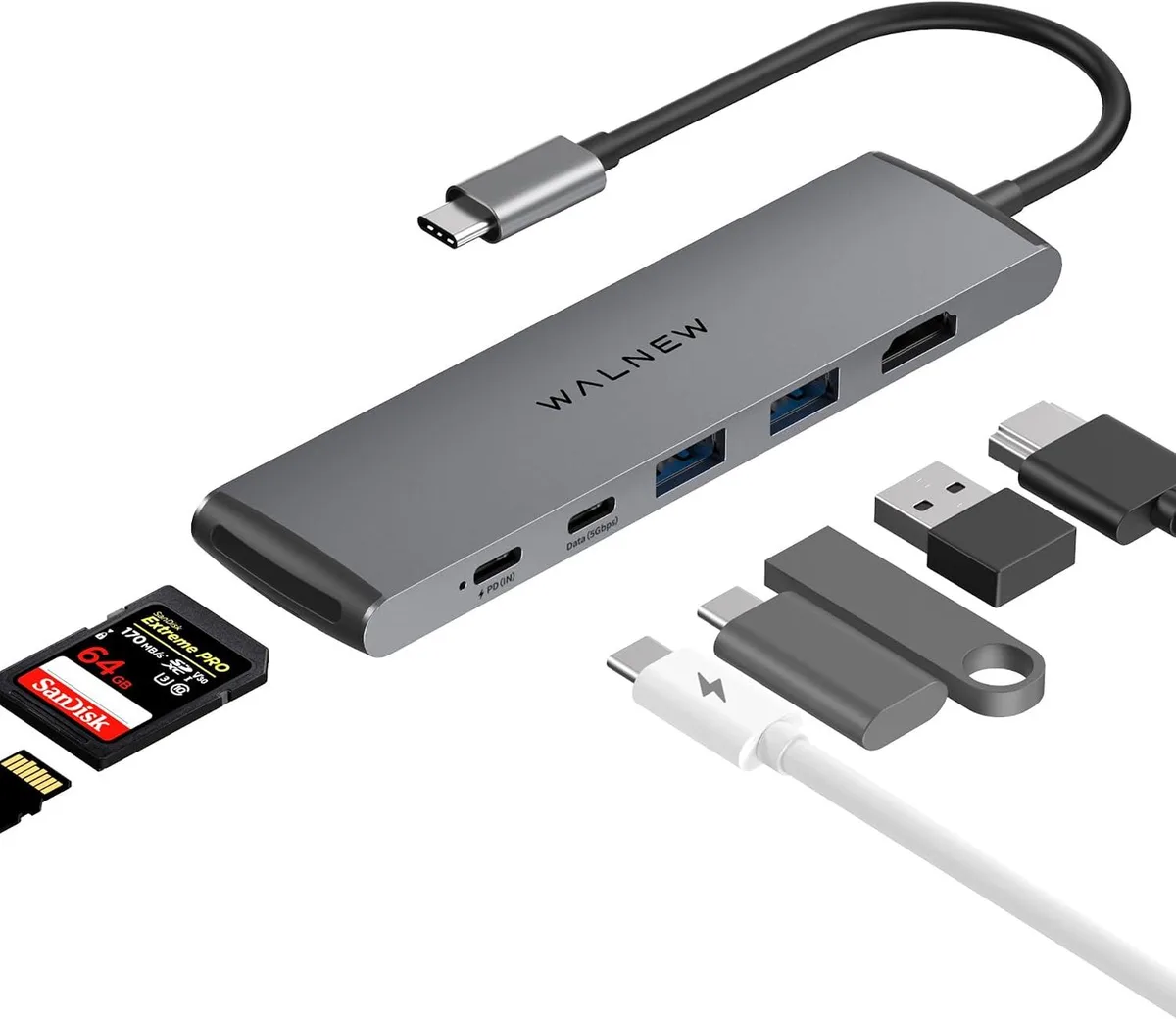 TAURKENAM TAURKENAM 7-in-1 USB-C Docking Station 4K HDMI 100W PD — product photo