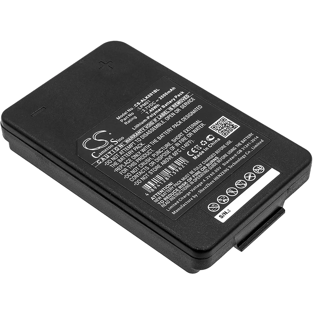 Cameron &amp; Co Cameron &amp; Co DS-CS-ALK001BL 3.7V 2000mAh Li-Polymer standard battery — product photo