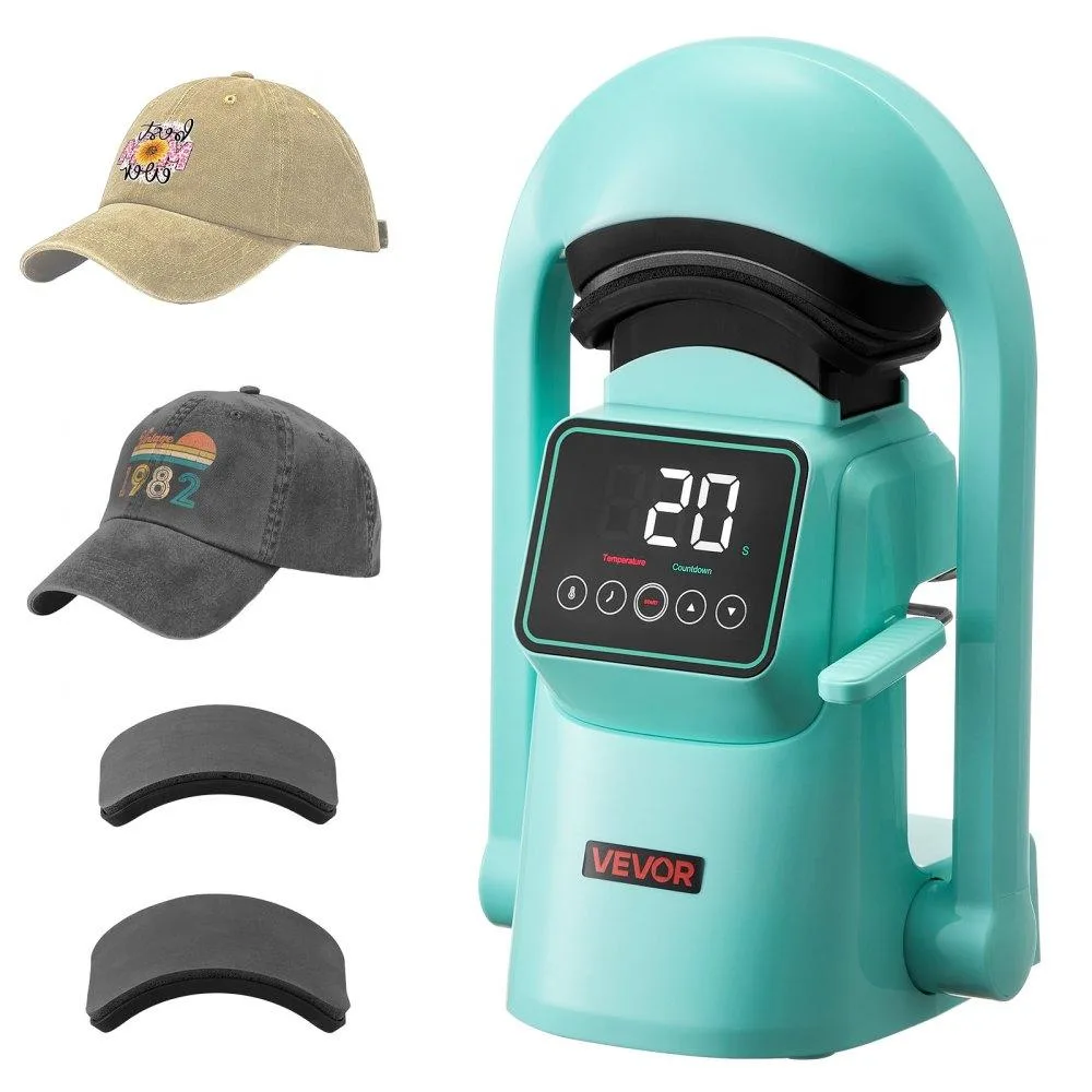 VEVOR VEVOR Auto Hat Heat Press Machine F138 Green 350W 12.4 in — product photo