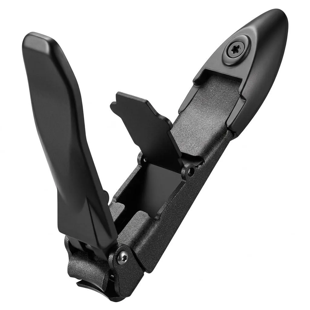  ROOOG Nail Clipper with Catcher Black 440C Stainless Steel — product photo